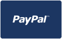 PayPal Logo  on a blue rectangle